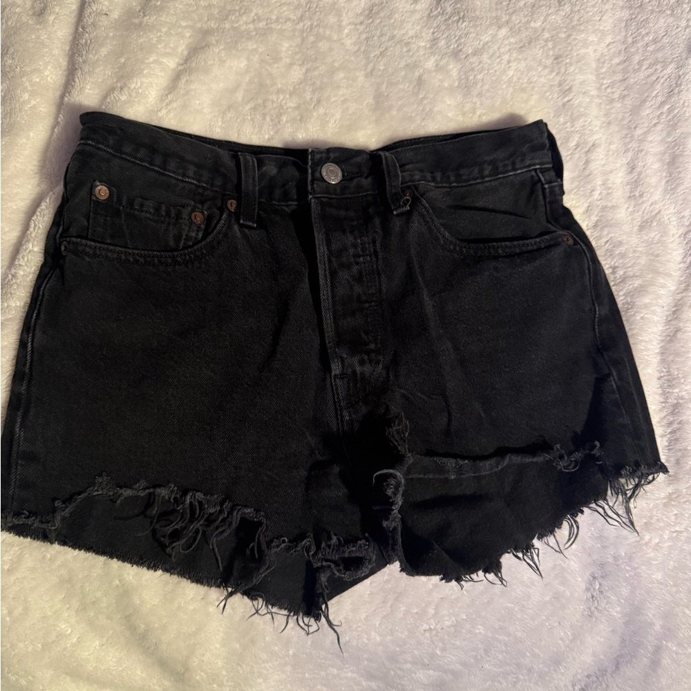 Levi’s Black Denim Jean Shorts
